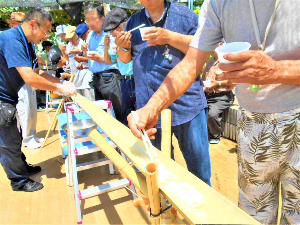 70名で流しそうめん！