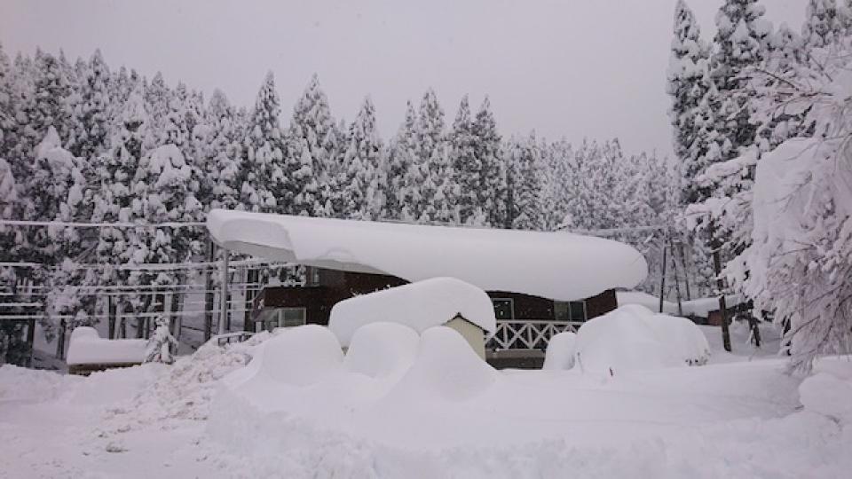 高島市に大雪が降りました（橡生の里）