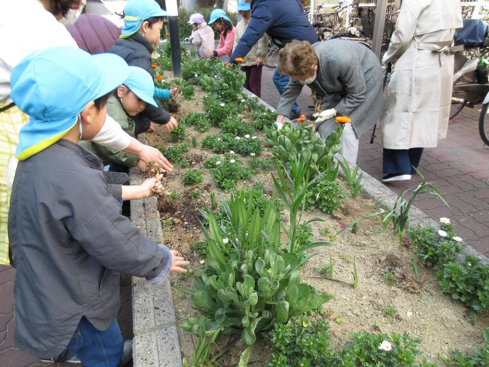 『みんなの花壇』花壇の手入れをしました（リベルテ）