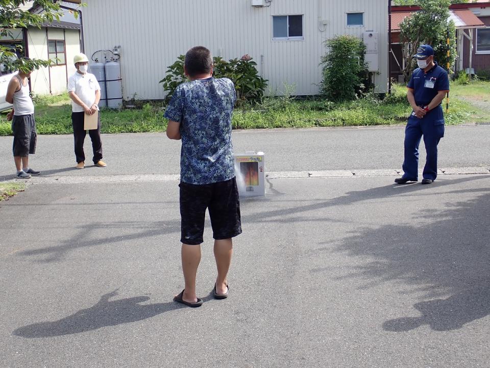 消火器の使用体験（さわやか荘）